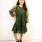 Green tulle dress