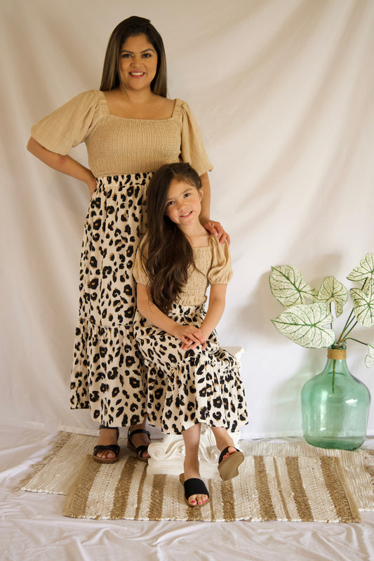 Leopard Print Mommy and Me Skirt