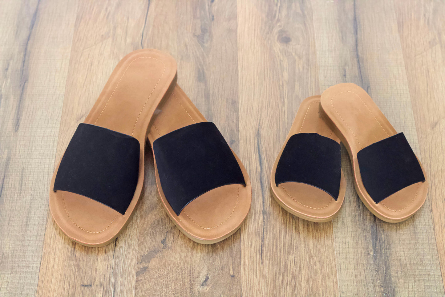 Efron Black Mommy and Me Sandals