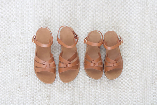 Wilder Tan Mommy and Me Sandals